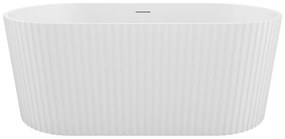 Vasca da bagno freestanding scanalata 230L 170 x 80 x 58 cm in Acrilico Bianco opaco - ALIENA