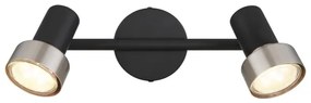 Globo 57917-2N - Faretto  MASON 2xGU10/25W/230V nero/argento