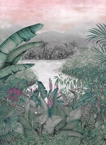 Coordonne Carta da parati panoramica Neo-Colonial - Pink