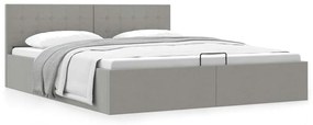 Giroletto Con Contenitore grigio Chiaro İn Tessuto 180x200 Cm /