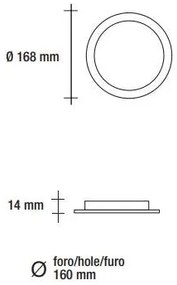 Vivida pannello led tondo bianco 12w 813lm 3000k