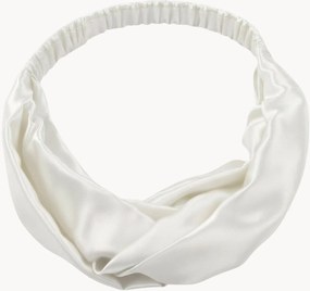 Set di 2 accessori per capelli in seta bianca Mulberry