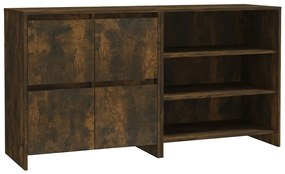 Credenze 2 pz rovere fumo in legno multistrato