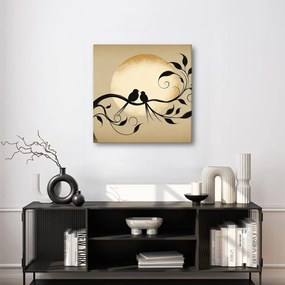 Quadro su tela – Silhouette alla luce della luna