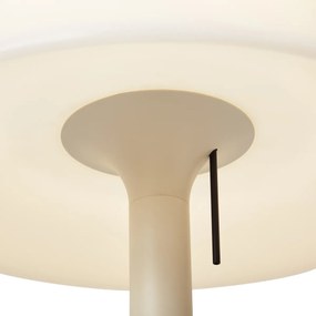 Lampada da terra scandinava da esterno beige con paralume bianco IP44 - Mississippi