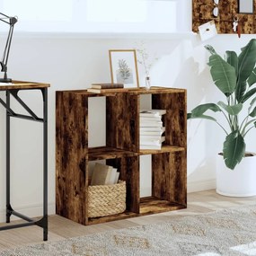 Libreria rovere fumo 68,5x32x68,5 cm in legno multistrato