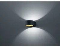 Applique Lacapo Nero e Oro Led Doppia Luce Trio Lighting