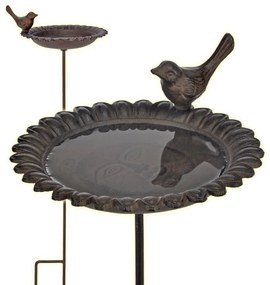 Bagnetto Per Uccelli/beverino İn Ghisa Marrone /