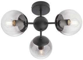 Redo 01-2176 - Lampadario a stelo SEMIA 3xE14/28W/230V nero/fumé