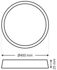 Plafoniera LED/32W/230V 3000/4000/6500K Ø 40 cm bianca