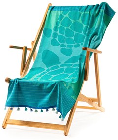 Telo da mare in Cotone   Turquoise Caleffi