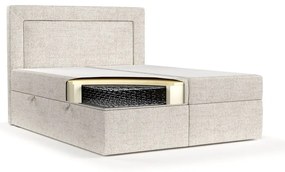 Letto boxspring crema con contenitore 180x200 cm Imagine - Maison de Rêve