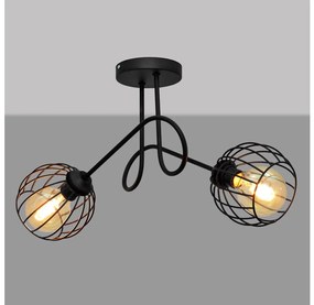 Lampadario a plafone OXFORD 2xE27/15W/230V nero