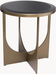 Tavolino rotondo Elegance con piano in vetro