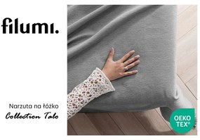 Copriletto grigio in ciniglia 220x240 cm Talo – Filumi