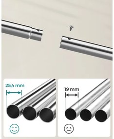 Appendiabiti da terra mobile LINEA, argento