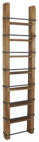 Libreria MOBILE CHARLES - Legno Riciclato, Marrone, 41x11x165cm