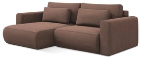 Divano angolare rosa allungabile/con contenitore (con penisola a sinistra/con chaise lounge) Kapua – Makamii