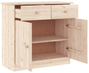 Credenza alta 77x35x73 cm in legno massello di pino