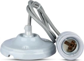 Cavo di alimentazione 1xE27/60W/230V grigio/porcellana