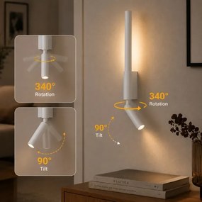 BRILAGI - Faretto LED da parete VIXON LED/3W/230V + LED/5W bianco CRI 90
