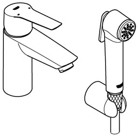 GROHE 231232433 - Miscelatore lavabo START DN 15, misura S, nero