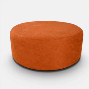 Pouf Tondo Dante L70 cm in Tessuto Antimacchia ARANCIO