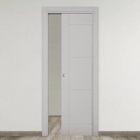 Porta scorrevole Mood grigio L 60 x H 210 cm reversibile