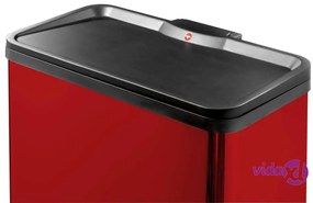 Hailo Pattumiera a Pedale Oko Duo Plus L 17 L+9 L Rossa 0630-240