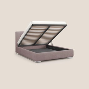 Horus letto imbottito contenitore e presa USB sulla testata in tessuto impermeabile T02 rosa