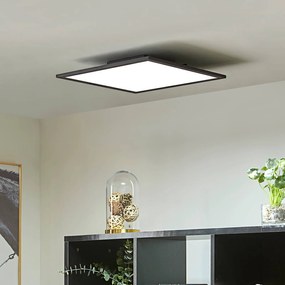 Pannello LED Lamin Lindby, dimmerabile, Nero, Soggiorno / Sala da pranzo, Moderno, Plafoniera LED