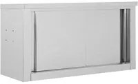 Armadio da Cucina con Ante Scorrevoli 90x40x50cm Acciaio Inox cod mxl 121192