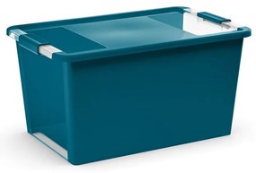 Scatola con coperchio color petrolio in plastica 55x35x28 cm Bi-Box – KIS