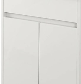 Mobile lavatoio 60x50 bianco lucido Way con vasca in ceramica Dolomite