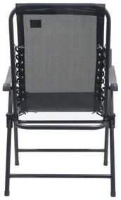 Sedia da giardino pieghevole nera