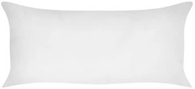 Guanciale basso poliestere bianco 40 x 80 cm di TRIGLAV Beliani