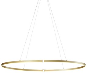 Lampada a sospensione di design ottone 120 cm con LED dimmerabile a 3 livelli - Ovallo