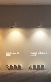 Lampada a sospensione a Led SOEL 60 in metallo verniciato BIANCO