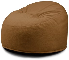Pouf a sacco per bambini marrone con rivestimento in bouclé Om 85 – SLOWDOWN