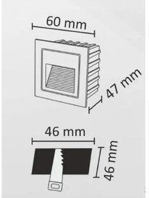Illuminazione scale LED da esterno Q6 LED/3W/230V IP44