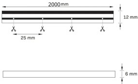 Striscia LED NEON 2 m LED/14W/12V IP65 verde
