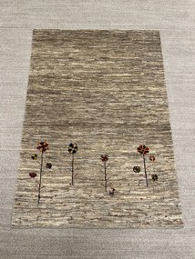 Gabbeh Tappeto 110x150 Beige (Iran) Annodato A Mano