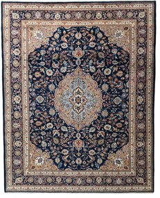 Sarouk Tappeto persiano 380 x 310 Blu (Iran) Annodato A Mano
