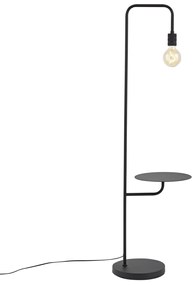 Lampada da terra moderna nera con tavolino rotondo - Ostrich