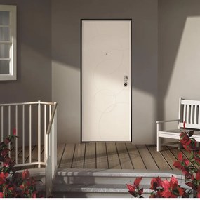 Porta blindata YALE Taipan L 90 x H 210 cm bianco/noce apertura sinistra