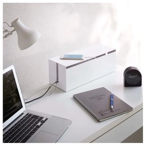 Scatola per caricabatterie bianca Scatola per cavi web - YAMAZAKI