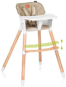 Lionelo - Seggiolone da pranzo 2 in 1 KOEN Beige sabbia