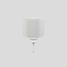 Applique Contemporanea Eva In Plastica Bianco Alluminio 3 Luci