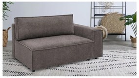 Modulo divano in velluto a coste marrone chiaro, angolo destro Nihad modular - Bobochic Paris