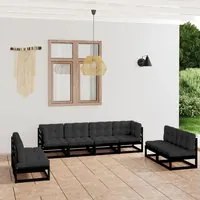 Set Divani da Giardino 8 pz con Cuscini Legno Massello Pino 3076483